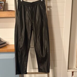 Women’s  Black Leather Pants